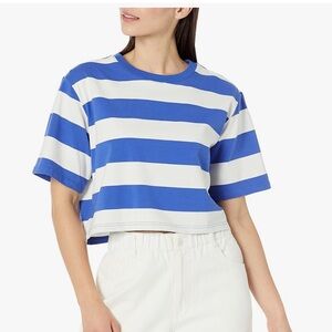 NWT The Drop Womens Sydney Short-Sleeve Cropped Crew Neck T-Shirt